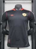 25-26 Man Utd Black Casual Special Edition Player Version Soccer Jersey*带白边