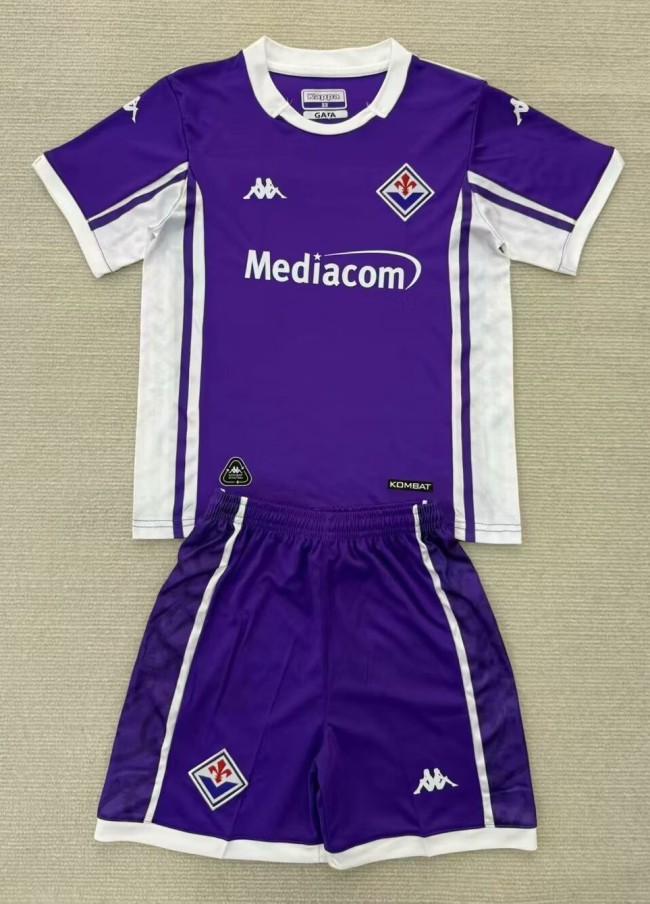 25-26 Fiorentina Home Kids Soccer Jersey