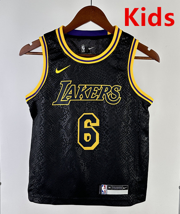 2024 LAKERS JAMES #6Top Quality Hot Pressing Kids NBA Jersey