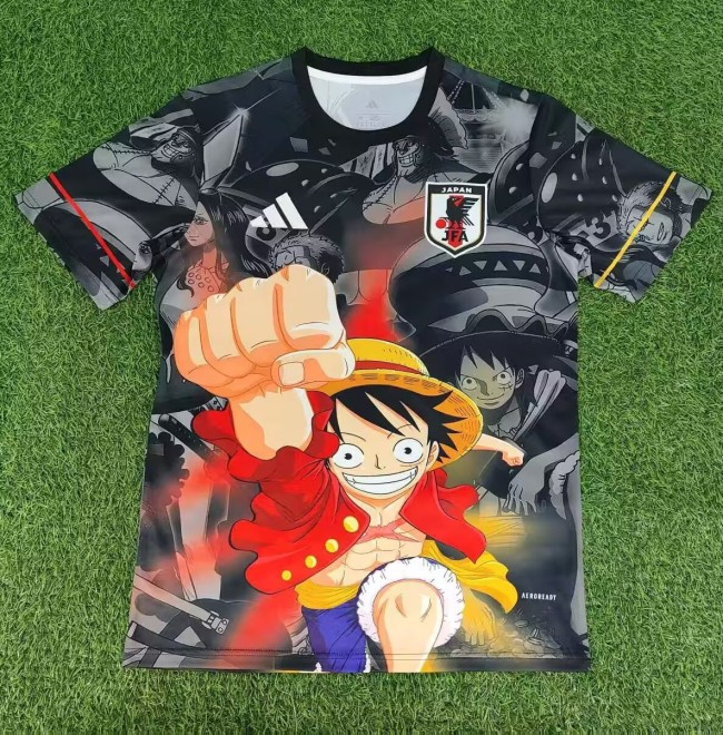 25-26 Japan Black Special Edition Fans Soccer Jersey *草帽