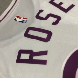 2018-19 Timberwolves ROSE #25 White Retro Top Quality Hot Pressing NBA Jersey
