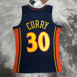 2010 WARRIORS CURRY #30 Navy blue Retro Top Quality Hot Pressing NBA Jersey
