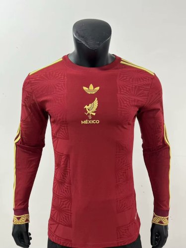 25-26 Mexico Gold Cup Red Long Sleeve Player Vesion Soccer Jersey
