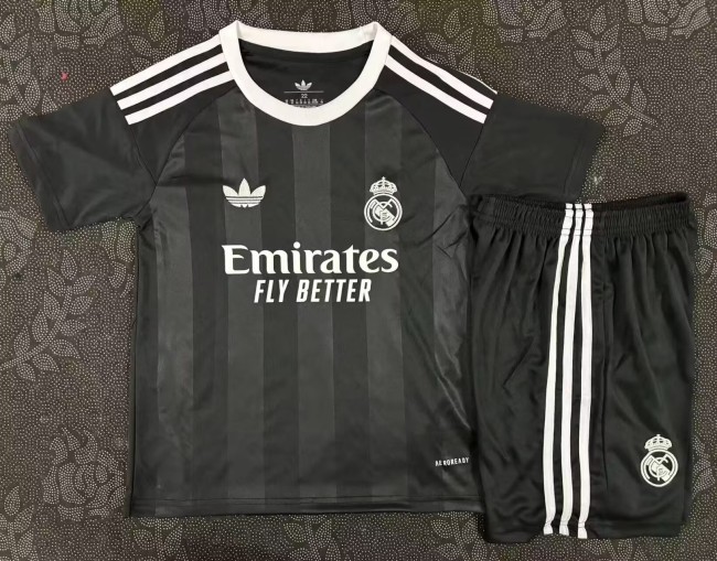 25-26 RMA Black GoalKeeper Kids Soccer Jersey