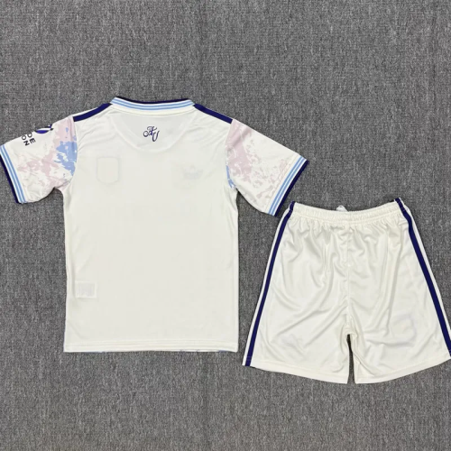 25-26 Aston Villa Third Kids Soccer Jersey 1:1 Thai Quality*带广告