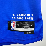 23-24 Timberwolves EDWARDS #5 Blue City Edition Top Quality Hot Pressing NBA Jersey