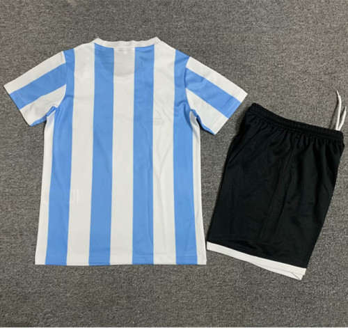 1986 Argentina Away Retro Kids Soccer Jersey
