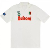 1987-1988 Napoli Away White Retro Soccer Jersey