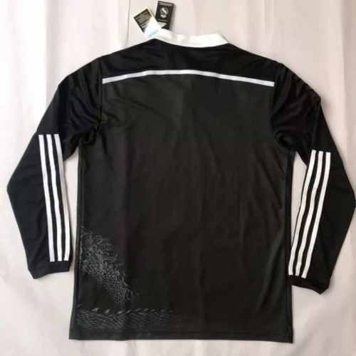 2014-2015 RMA Third Black Long Sleeve Retro Soccer Jersey