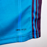 23-24 HORNETS BALL #1 Blue Top Quality Hot Pressing NBA Jersey (Retro Logo)