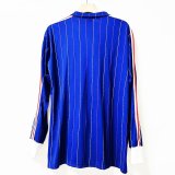 1980 France Home Retro Long Sleeves Soccer Jersey