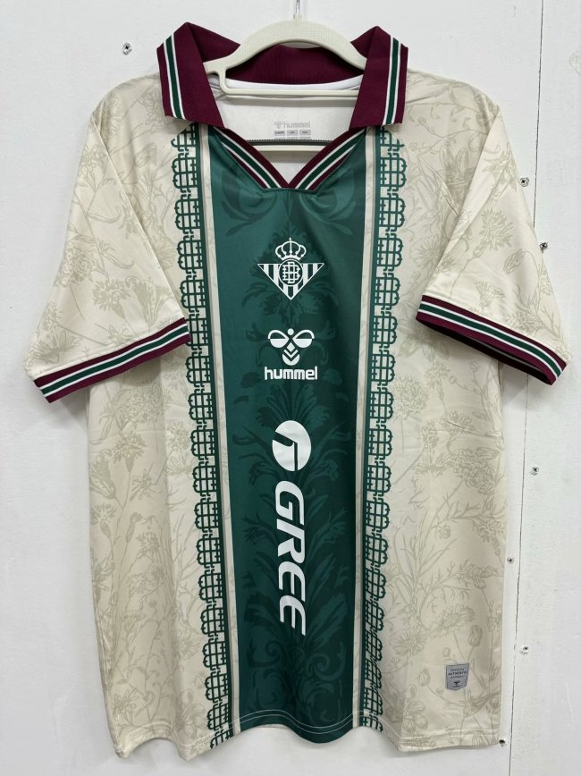25-26 Real Betis Beige Special Edition Fans Soccer Jersey