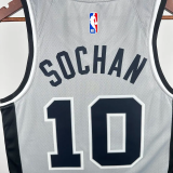 20-21 SA Spurs SOCHAN #10 Grey Top Quality Hot Pressing NBA Jersey (Trapeze Edition)