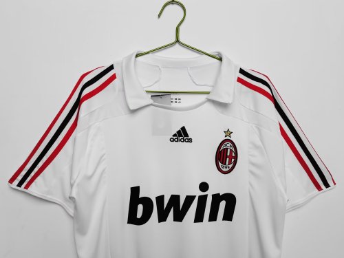 2007-2008 ACM Away White Retro Soccer Jersey