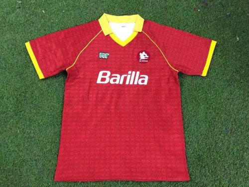 1990-1991 Roma Home Retro Soccer Jersey