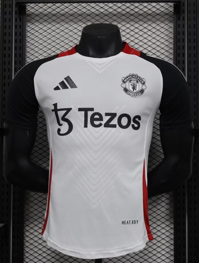 25-26 Man Utd White Player Version Soccer Jersey