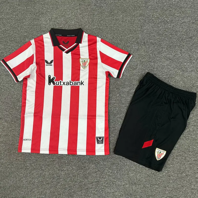 25-26 Bilbao Home Kids Soccer Jersey
