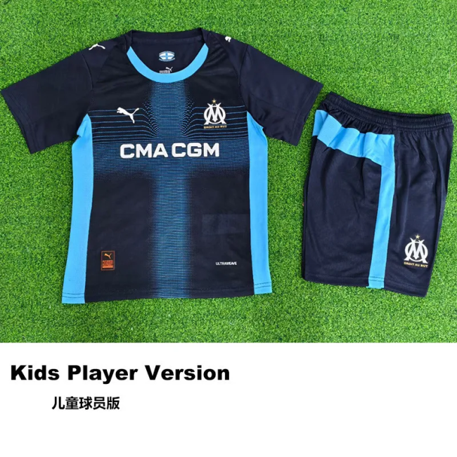 25-26 Marseille Away Kids Player Version Soccer Jersey (球员童装)