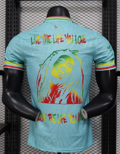 25-26 Aja× Blue Special Edition Player Version Soccer Jersey