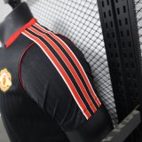 25-26 Man Utd Black Casual Special Edition Player Version Soccer Jersey*带白边
