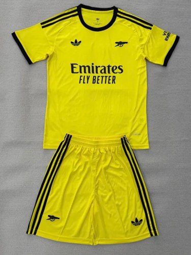 25-26 ARS Yellow GoalKeeper Kids Soccer Jersey 1:1 Thai Quality