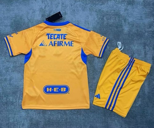 25-26 Tigres UANL Home Fans Kids Soccer Jersey
