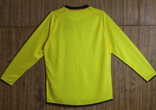 2008-2009 BAR Yellow Long sleeves Retro Soccer Jersey