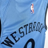 24-25 Clippers WESTBROOK #0 Blue City Edition Top Quality Hot Pressing NBA Jersey