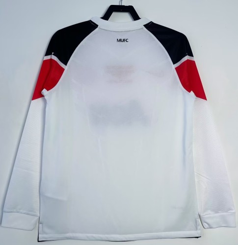 2010-2011 Man Utd Away Long Sleeve Retro Soccer Jersey