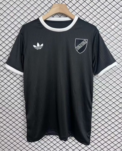 25-26 Colo-Colo 100th Anniversary Black Fans Soccer Jersey *黑队标