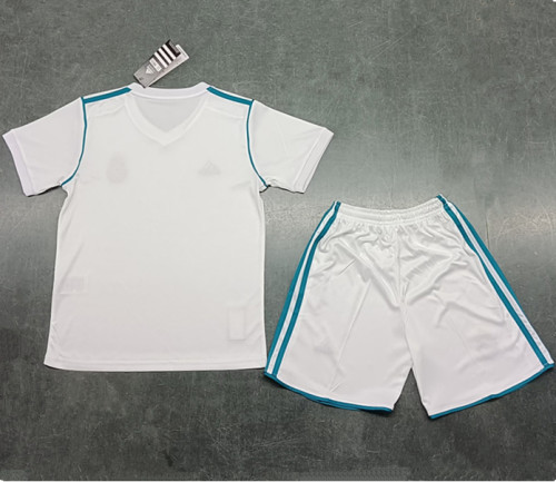 2017-2018 RMA Home Retro Kids Soccer Jersey