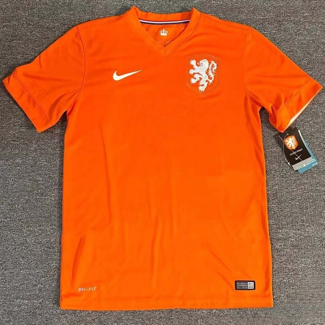 2014 NetherIands Home Retro Soccer Jersey