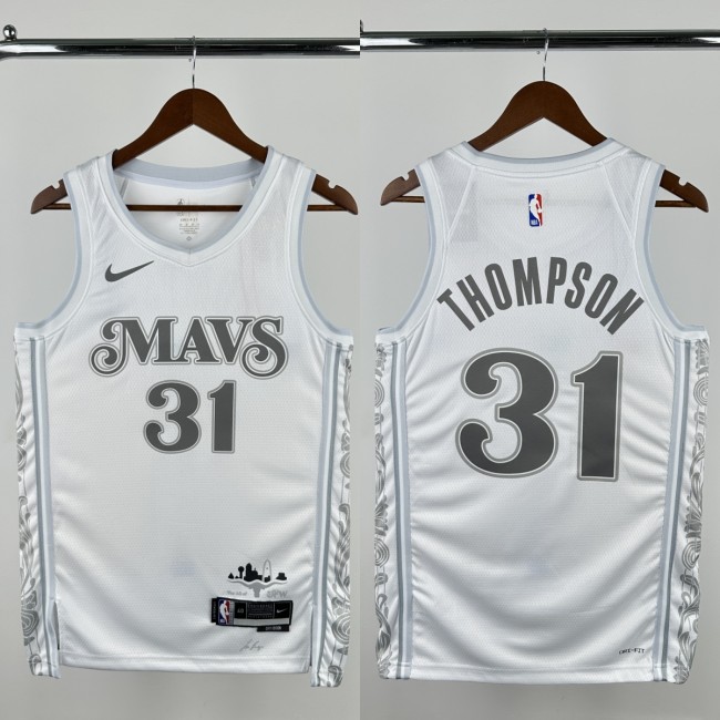 24-25 Dallas Mavericks THOMPSON #31 White City Edition Top Quality Hot Pressing NBA Jersey