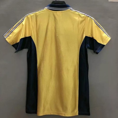 1998-1999 Marseille Away Yellow Retro Soccer Jersey