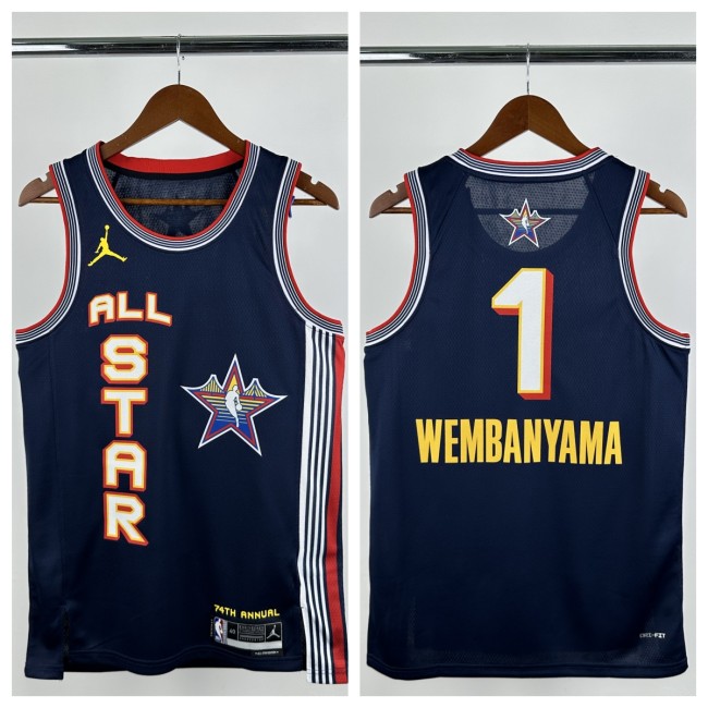 2025 ALL-STAR WEMBANYAMA #1 Top Quality Hot Pressing NBA Jersey
