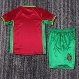1998 Portugal Home Retro Kids Soccer Jersey