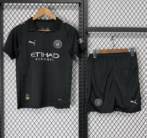25-26 Man City Away Kids Soccer Jersey