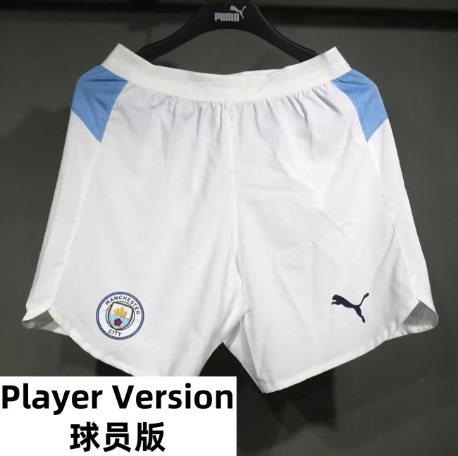 25-26 Man City Home Player Version Shorts Pants (High Quality)(球员短裤)
