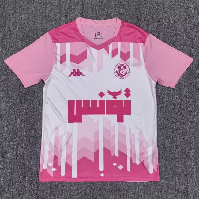 25-26 Tunisia Pink Special Edition Training shirts 突尼斯