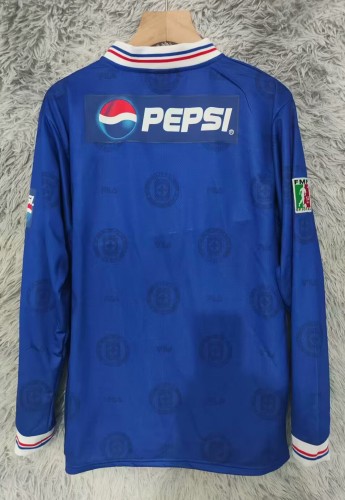 1998 Cruz Azul Home Long Sleeve Retro Soccer Jersey