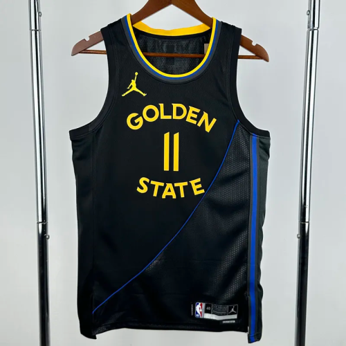 24-25 WARRIORS THOMPSON #11 Black Top Quality Hot Pressing NBA Jersey (Trapeze Edition) 飞人版