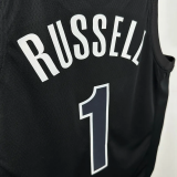 22-23 NETS RUSSELL #1 Black Top Quality Hot Pressing NBA Jersey (Trapeze Edition) 飞人版