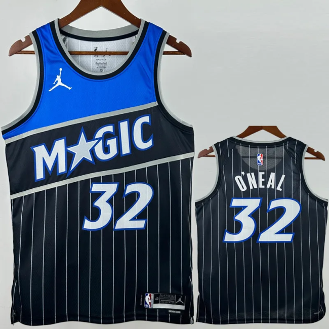 25-26 Magic O'NEAL #32 Black Top Quality Hot Pressing NBA Jersey (Trapeze Edition) 飞人版