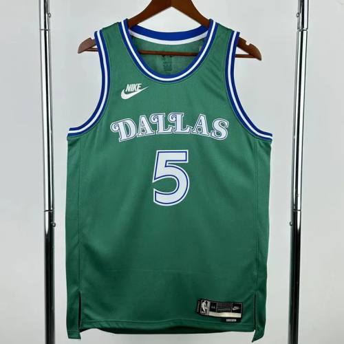 25-26 Dallas Mavericks RUSSELL #5 Green Retro Top Quality Hot Pressing NBA Jersey
