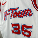 23-24 ROCKETS DURANT #35 White City Edition Top Quality Hot Pressing NBA Jersey