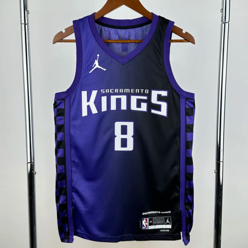 23-24 Kings LAVINE #8 Purple Top Quality Hot Pressing NBA Jersey (Trapeze Edition)飞人版