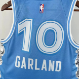 24-25 Cleveland Cavaliers GARLAND #10 Light blue City Edition Top Quality Hot Pressing NBA Jersey
