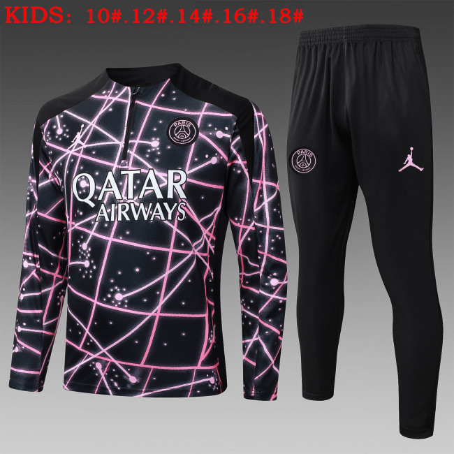 25-26 PSG High Quality Kids Half Pull Tracksuit