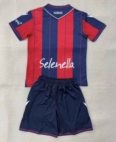 25-26 Bologna Home Kids Soccer Jersey
