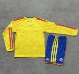 2026 World Cup Colombia Home Long Sleeve Kids Soccer Jersey (长袖)